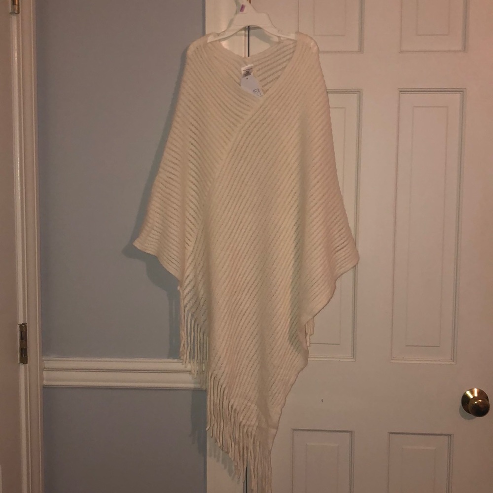 Off-White S/M Fringe Poncho
